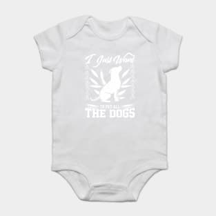 i just want to pet all the dogs Baby Bodysuit